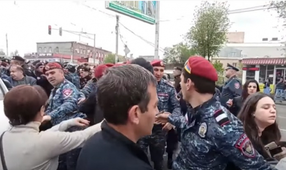 Полицейские применили несоразмерную силу в отношении участницы акции протеста (видео)